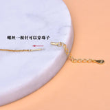 925 Silver Needle Support Bracelet with Cross Chain
