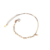 925 Silver Needle Support Bracelet with Cross Chain