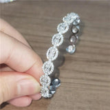 Snake Punk Pear Shape Silver Bangle for Women Anniversary Gift