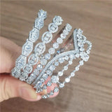 Snake Punk Pear Shape Silver Bangle for Women Anniversary Gift