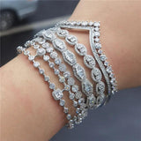 Snake Punk Pear Shape Silver Bangle for Women Anniversary Gift
