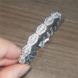 Snake Punk Pear Shape Silver Bangle for Women Anniversary Gift