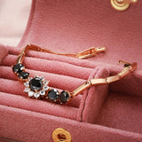 Kinel 585 Rose Bracelet Ethnic Zircon Wedding Jewelry