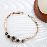Kinel 585 Rose Bracelet Ethnic Zircon Wedding Jewelry