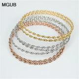 7pcs/set Tricolor bracelets & Bangles stainless steel jewelry