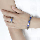 9mm Wide Stainless Steel Opal Bracelet, 17.4cm Elastic, Wife Gift