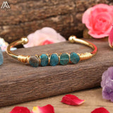 Kyanite Stone Copper Cuff Bracelet for Women