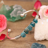 Kyanite Stone Copper Cuff Bracelet for Women