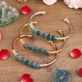 Kyanite Stone Copper Cuff Bracelet for Women
