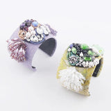 Baroque Rhinestone Flower Bracelet for Women