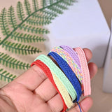 7Pcs/Lot Bohemian Rainbow Friendship Bracelets Hand Weave Jewelry Gift