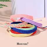 7Pcs/Lot Bohemian Rainbow Friendship Bracelets Hand Weave Jewelry Gift