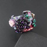 Floral Cloth Grape Diamond Bracelet 958