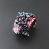 Floral Cloth Grape Diamond Bracelet 958