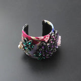 Floral Cloth Grape Diamond Bracelet 958