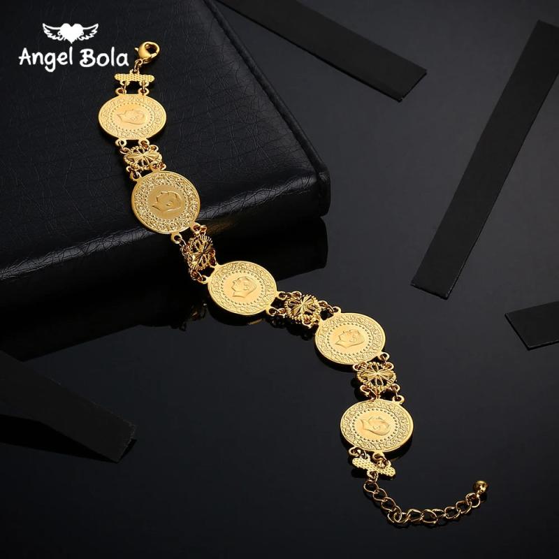Allah Coin Bracelet Islamic Muslim Arab Coins Bracelet for Women Men