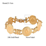 Allah Coin Bracelet Islamic Muslim Arab Coins Bracelet for Women Men