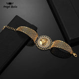 Arab Allah Bracelet Vintage Flower Wide Cuff Bangle