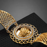 Arab Allah Bracelet Vintage Flower Wide Cuff Bangle
