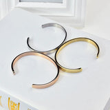 Europe Titanium Bracelet Open Engraved DIY Lettering Name