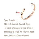 Europe Titanium Bracelet Open Engraved DIY Lettering Name