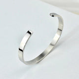Europe Titanium Bracelet Open Engraved DIY Lettering Name