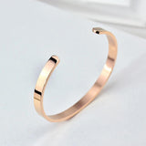 Europe Titanium Bracelet Open Engraved DIY Lettering Name
