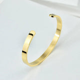 Europe Titanium Bracelet Open Engraved DIY Lettering Name