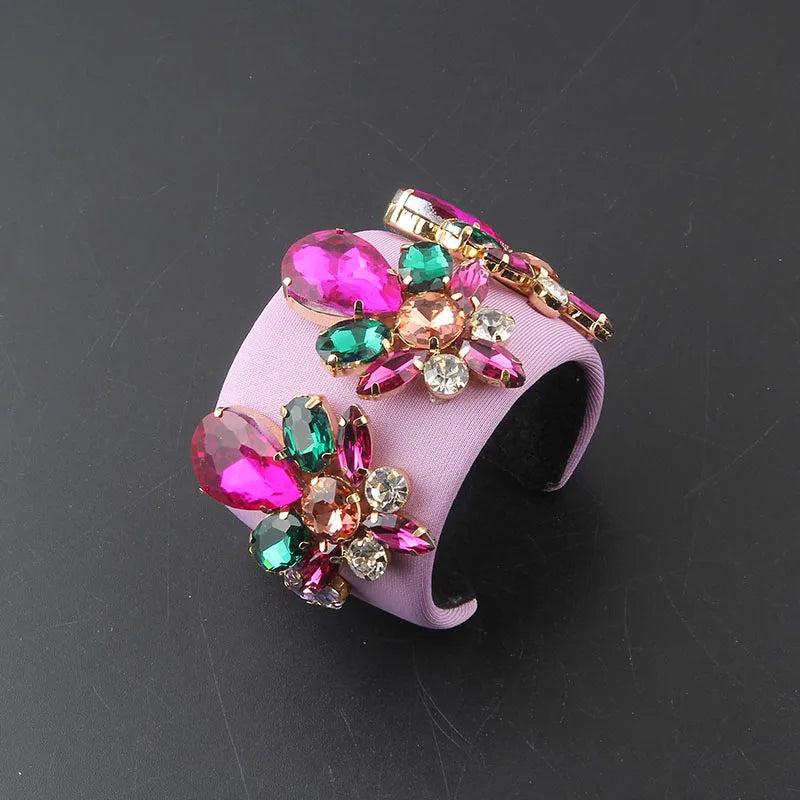 Baroque Colored Rhinestone Bracelet for Ladies