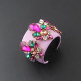 Baroque Colored Rhinestone Bracelet for Ladies