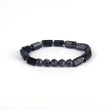Raw Tourmaline Hematite Tiger Eye Hamsa Bracelet
