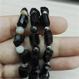 Raw Tourmaline Hematite Tiger Eye Hamsa Bracelet