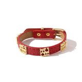 Stainless Steel Buckle PU Leather Bracelet Bangle Brown Green