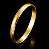 Simple Yellow Filled Bangle Bracelet 65mm Diameter