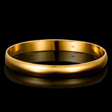 Simple Yellow Filled Bangle Bracelet 65mm Diameter