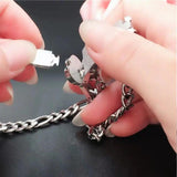 2Pcs Couple Bracelet Lover Heart Love Lock Bangle Set