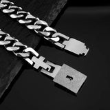 2Pcs Couple Bracelet Lover Heart Love Lock Bangle Set