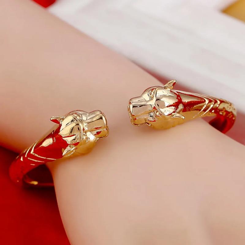 African Leopard Bangles Charm Jewelry Ethiopian Congo Animal