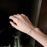 Micro-Diamond Ring Snake Chains Bracelet