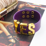 Harleen Quinzel Cosplay Bracelet Unisex Leather Wristband Punk Gothic Bangle