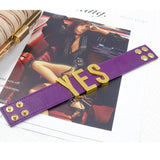 Harleen Quinzel Cosplay Bracelet Unisex Leather Wristband Punk Gothic Bangle
