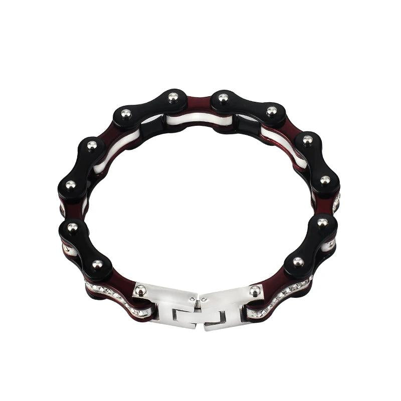 Men's Stainless Steel Motorcycle Chain Biker Bracelet