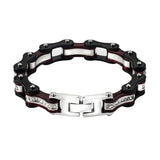Men's Stainless Steel Motorcycle Chain Biker Bracelet