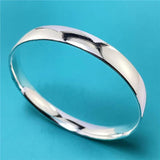 10mm Silver Solid Bracelet Bangle Wedding Engagement Jewelry