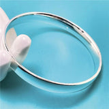 10mm Silver Solid Bracelet Bangle Wedding Engagement Jewelry