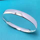10mm Silver Solid Bracelet Bangle Wedding Engagement Jewelry