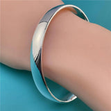10mm Silver Solid Bracelet Bangle Wedding Engagement Jewelry