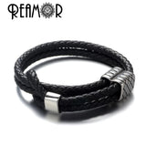 3 Colors BV Style Double Layer Braided Leather Men Bracelet