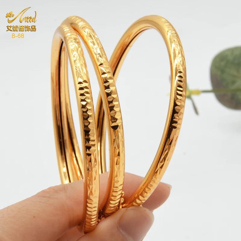 24k Plated African Charm Bangle Egyptian Wedding Bracelet