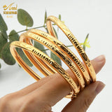 24k Plated African Charm Bangle Egyptian Wedding Bracelet